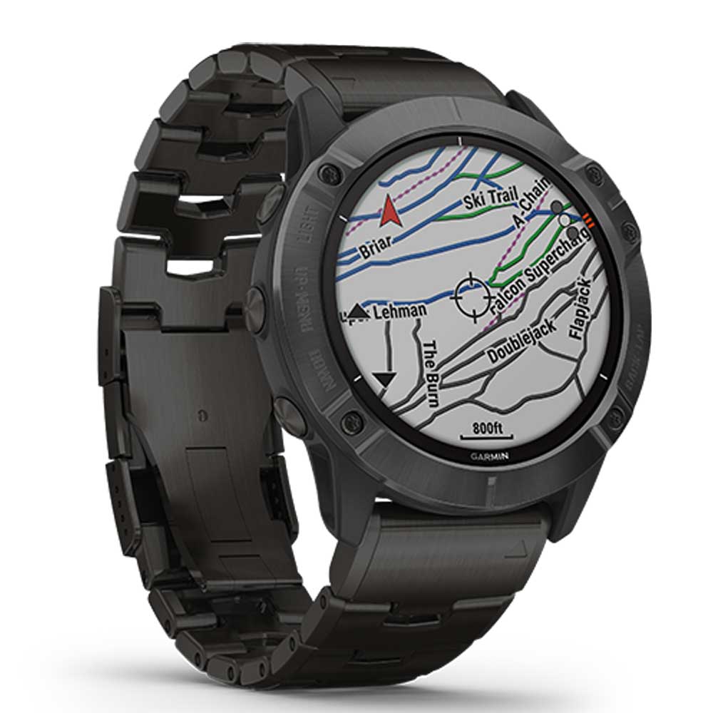 GARMIN FENIX 6X PRO SOLAR TITANIUM GM-010-02157-5F SMARTWATCH - H2 Hub Watches