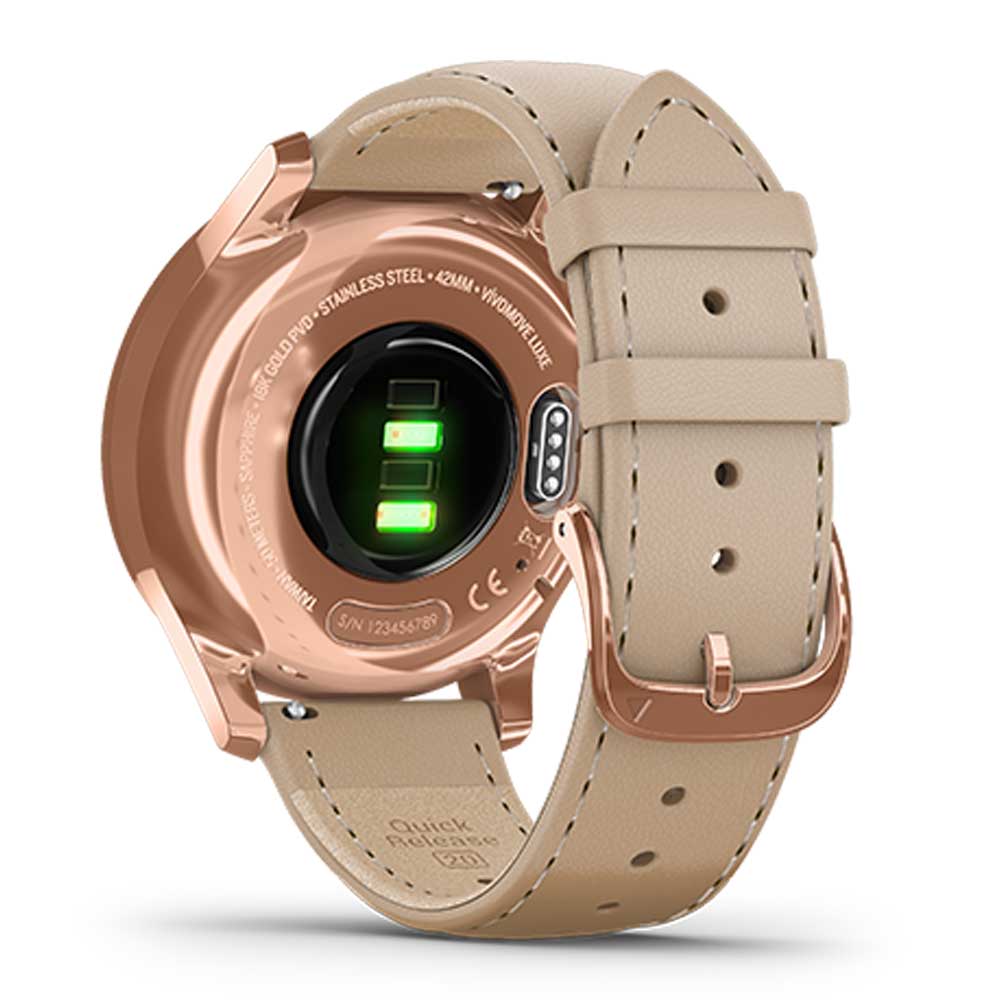 GARMIN VIVOMOVE LUXE ROSE GOLD GM-010-02241-81 HYBRID SMARTWATCH - H2 Hub Watches