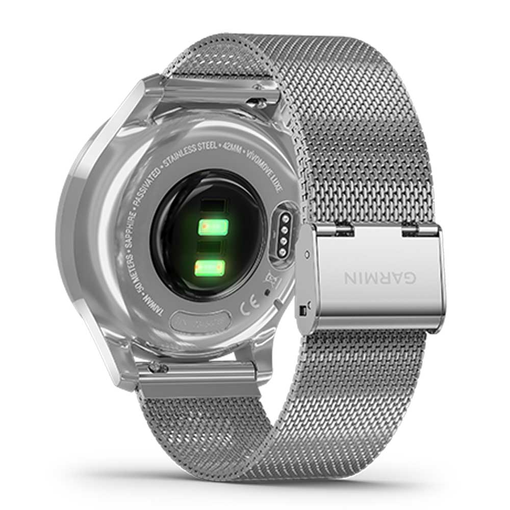 GARMIN VIVOMOVE LUXE SILVER GM-010-02241-83 HYBRID SMARTWATCH - H2 Hub Watches