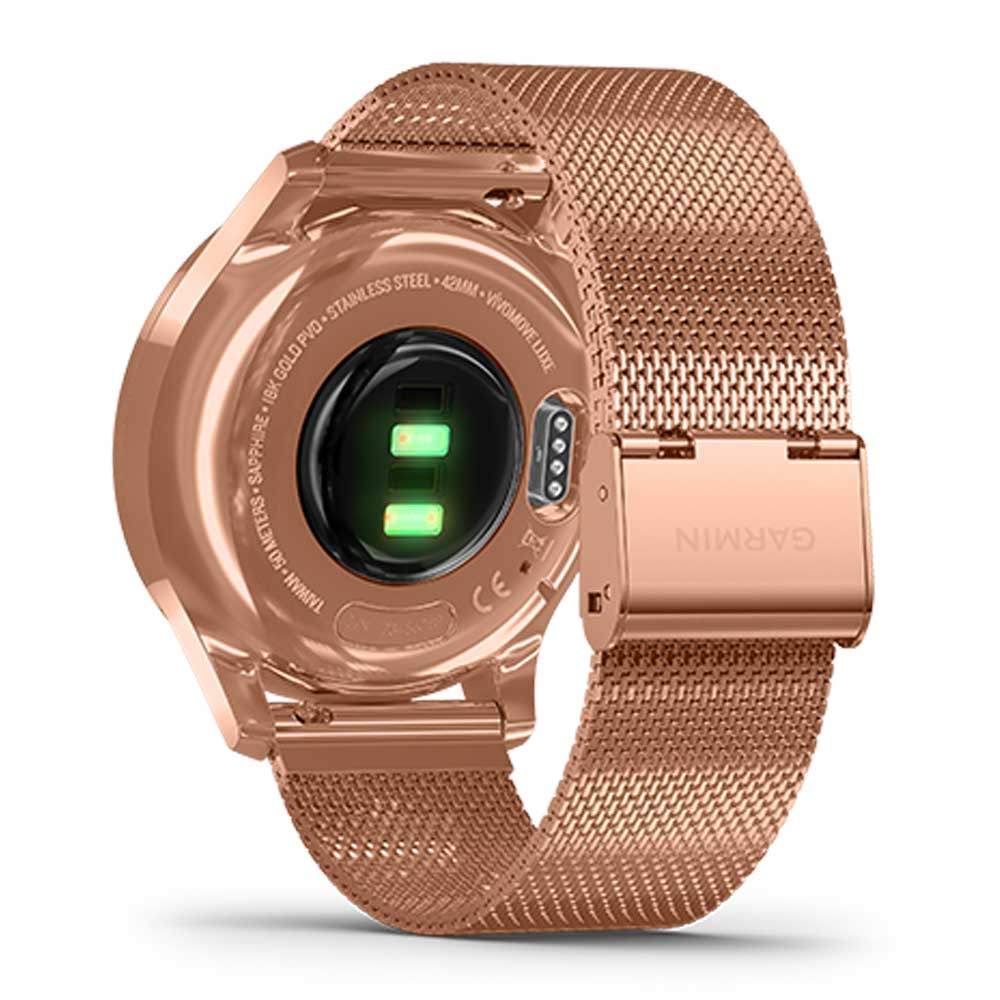 GARMIN VIVOMOVE LUXE ROSE GOLD GM-010-02241-84 HYBRID SMARTWATCH - H2 Hub Watches