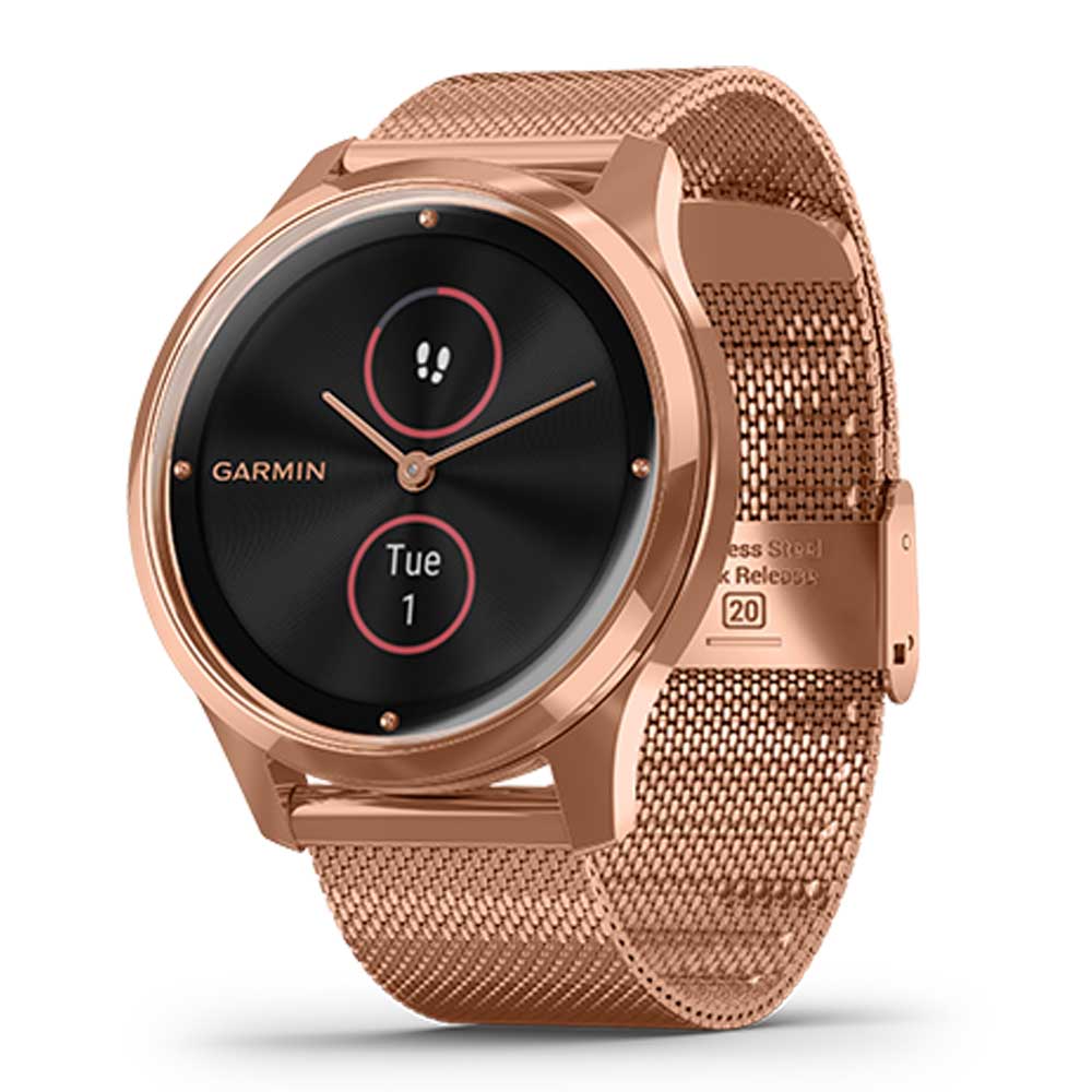 GARMIN VIVOMOVE LUXE ROSE GOLD GM-010-02241-84 HYBRID SMARTWATCH - H2 Hub Watches