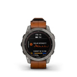 Garmin Fenix 7 Brown Silicone Strap Men Watch GM-010-02540-45