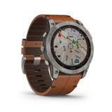 Garmin 7X Sapphire Solar Brown Silicone Strap Men Watch GM-010-02541-41