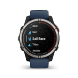 Garmin Quatix 7 Blue Silicone Strap Unisex Watch GM-010-02582-67