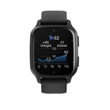 GARMIN VENU SQ 2 BLACK SILICONE STRAP UNISEX WATCH GM-010-02700-80