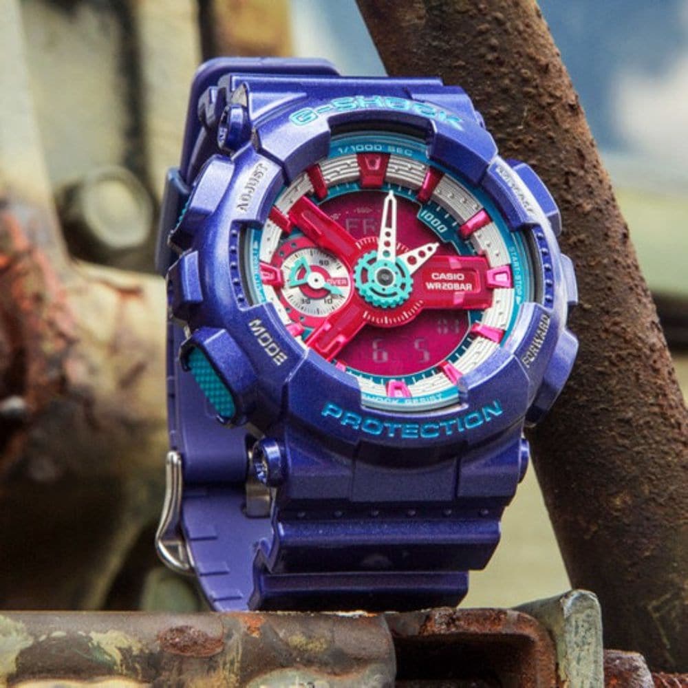 CASIO G-SHOCK GMA-S110HC-2ACR DIGITAL QUARTZ PURPLE RESIN MEN'S WATCH - H2 Hub Watches