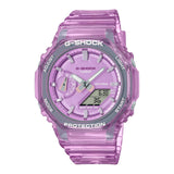 Casio G-Shock Pink Transparent Resin Strap Unisex Watch GMA-S2100SK-4ADR-P