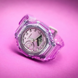 Casio G-Shock Pink Transparent Resin Strap Unisex Watch GMA-S2100SK-4ADR-P