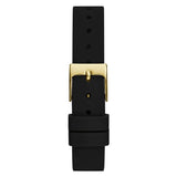 GUESS GOLD TONE CASE & BLACK SILICONE STRAP WOMEN'S WATCH GW0469L3