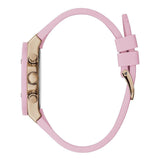 GUESS ROSE GOLD TONE CASE PINK SILICONE GW0030L4 WOMEN'S WATCH