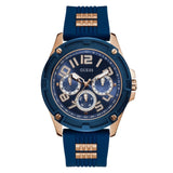 GUESS GW0051G3 MULTIFUNCTION BLUE RUBBER STRAP MEN'S WATCH