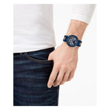 GUESS GW0051G3 MULTIFUNCTION BLUE RUBBER STRAP MEN'S WATCH