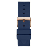GUESS GW0107L4 ROSE GOLD TONE CASE BLUE SILICONE WOMEN'S WATCH