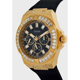 GUESS GW0118L1 GOLD TONE CASE BLACK SILICONE WOMEN'S WATCH