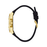 GUESS GW0118L1 GOLD TONE CASE BLACK SILICONE WOMEN'S WATCH