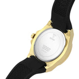 GUESS GW0118L1 GOLD TONE CASE BLACK SILICONE WOMEN'S WATCH