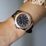 GUESS GW0118L2 ROSE GOLD TONE CASE BLACK SILICONE WOMEN'S WATCH