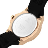 GUESS GW0118L2 ROSE GOLD TONE CASE BLACK SILICONE WOMEN'S WATCH