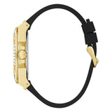 GUESS GW0208G2 GOLD TONE CASE BLACK SILICONE WOMEN'S WATCH
