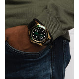 GUESS GW0221G1 BLACK LEATHER MEN'S WATCH