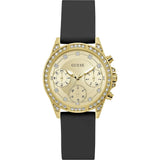 GUESS GEMINI GW0222L1 BLACK RUBBER WOMEN'S WATCH