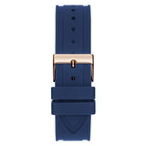 GUESS GW0256L2 ROSE GOLD TONE CASE BLUE SILICONE WOMEN'S WATCH