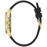 GUESS GW0257L1 GOLD TONE CASE BLACK SILICONE WOMEN'S WATCH
