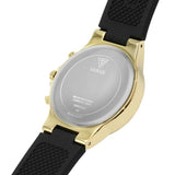 GUESS GW0257L1 GOLD TONE CASE BLACK SILICONE WOMEN'S WATCH