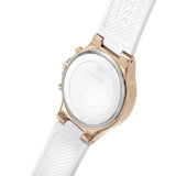 GUESS GW0257L2 ROSE GOLD TONE CASE WHITE SILICONE WOMEN'S WATCH