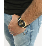 GUESS GW0263G1 GOLD TONE CASE BLACK SILICONE MEN'S WATCH