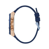 GUESS GW0263G2 ROSE GOLD TONE CASE BLUE SILICONE MEN'S WATCH