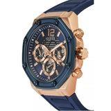 GUESS GW0263G2 ROSE GOLD TONE CASE BLUE SILICONE MEN'S WATCH