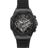 GUESS GW0263G4 BLACK CASE BLACK SILICONE MEN'S WATCH