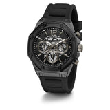 GUESS GW0263G4 BLACK CASE BLACK SILICONE MEN'S WATCH