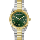 Guess Connoisseur Green Dial Two-Tone Stainless Steel Men Watch GW0265G8