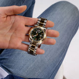 Guess Connoisseur Green Dial Two-Tone Stainless Steel Men Watch GW0265G8