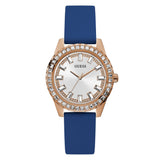 GUESS GW0285L1 SILVER DIAL BLUE SILICONE STRAP LADIES WATCH