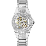 GUESS GW0302L1 SKELETON DIAL STAINLESS STEEL WOMEN'S WATCH