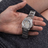 GUESS GW0302L1 SKELETON DIAL STAINLESS STEEL WOMEN'S WATCH