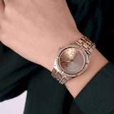 Guess Rose Gold Dial And Stainless Steel Strap Women Watch GW0312L3