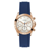 GUESS GW0315L2 WHITE DIAL BLUE SILICONE STRAP LADIES WATCH