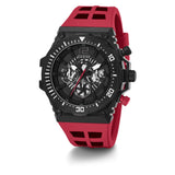 GUESS GW0325G3 RED SILICONE STRAP MEN'S WATCH