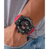 GUESS GW0325G3 RED SILICONE STRAP MEN'S WATCH