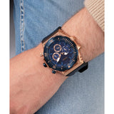 GUESS GW0326G1 BLUE LEATHER MEN'S WATCH