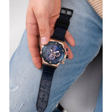 GUESS GW0326G1 BLUE LEATHER MEN'S WATCH