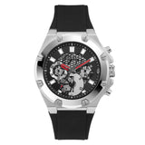 GUESS GW0334G1 BLACK RUBBER STRAP MEN WATCH
