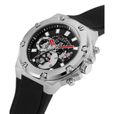 GUESS GW0334G1 BLACK RUBBER STRAP MEN WATCH