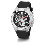GUESS GW0334G1 BLACK RUBBER STRAP MEN WATCH