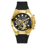 GUESS GW0334G2 BLACK SILICONE STRAP MEN WATCH