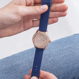 GUESS GW0358L1 BLUE RUBBER STRAP WOMEN'S WATCH